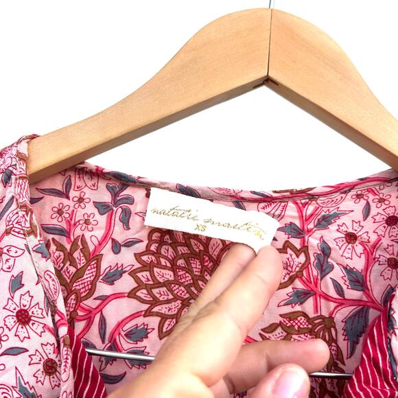 Natalie Martin Elisha Midi Dress Pink Dahlia Boho Maxi Long Extra Small XS - Picture 8 of 9